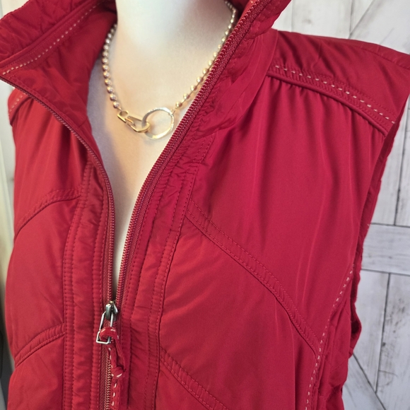 Coldwater Creek Cherry Red Sleeveless Vest - Picture 2 of 7